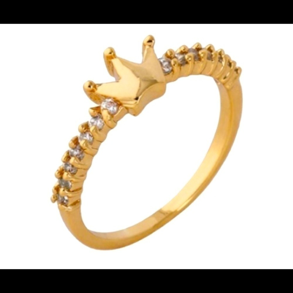 ELLIOTT FRANCIS-PAV GOLD CROWN DAINTY RING